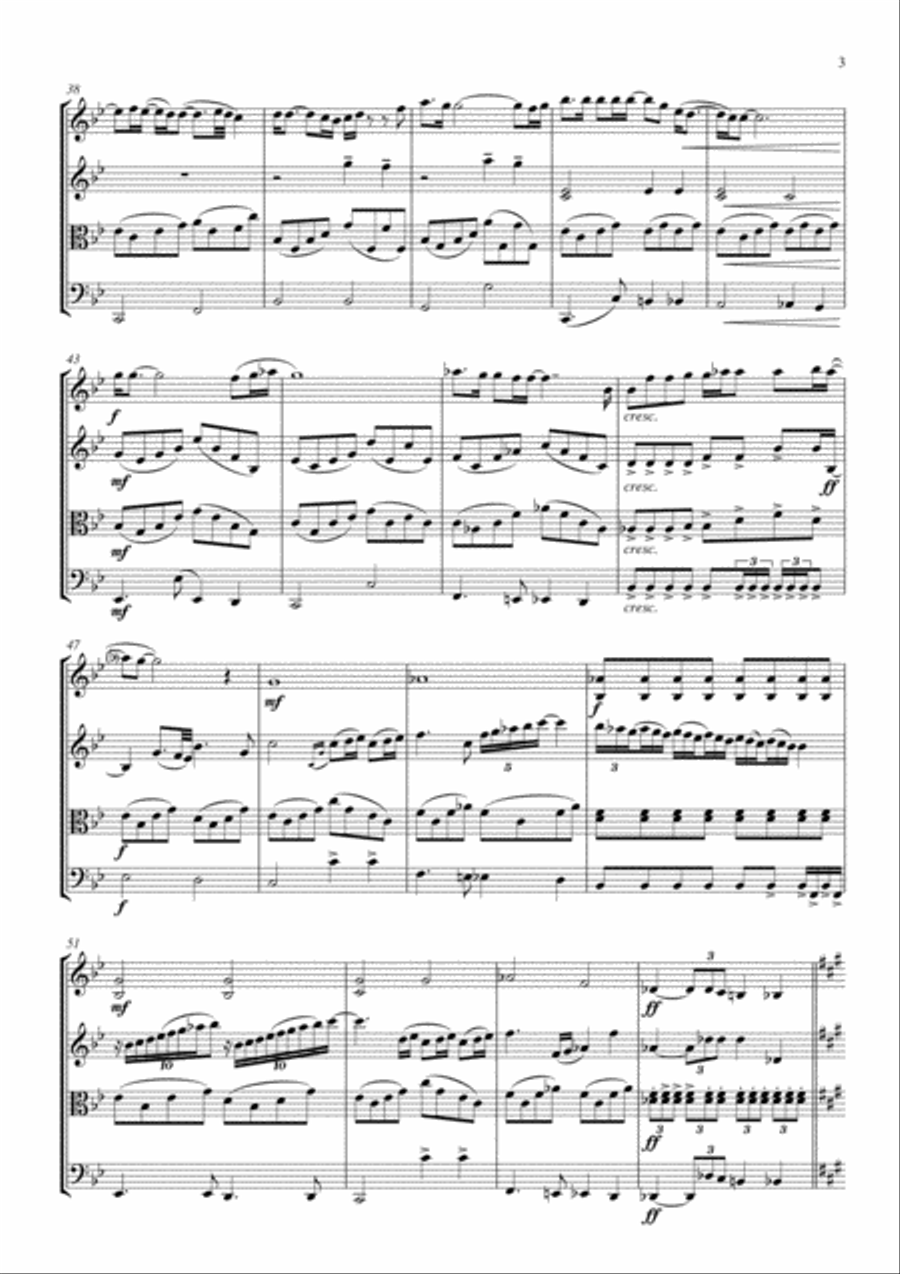 Bohemian Rhapsody String Quartet scores gallery preview page 3
