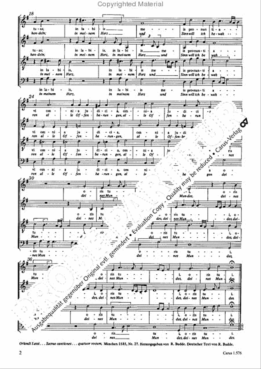 Benedictus es, Domine 4-Part scores gallery preview page 4