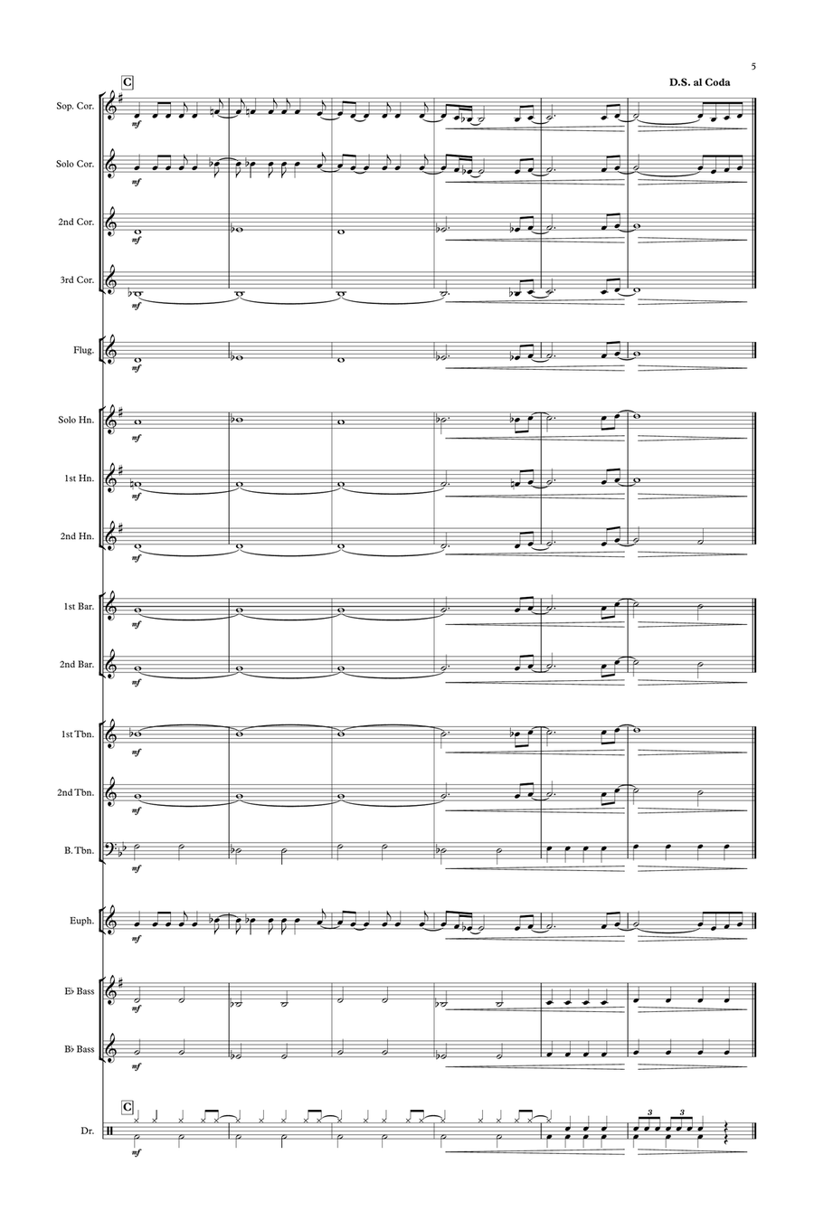 Merry Xmas Everybody Brass Band scores gallery preview page 5