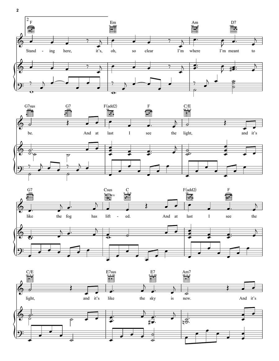 I See The Light (from Tangled) Acoustic Guitar scores gallery preview page 2
