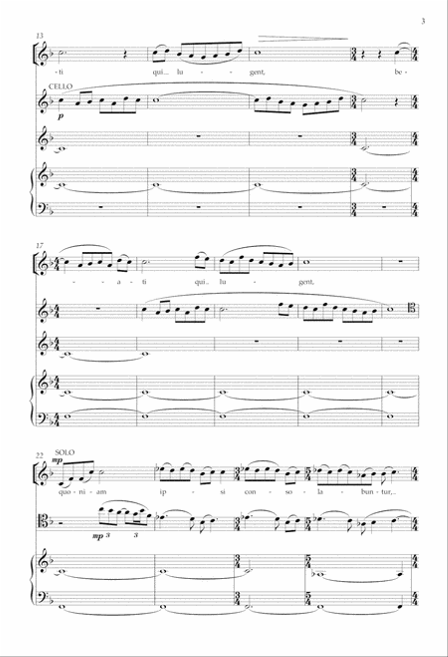 Beatitude IV: Beati qui lugent (Blessed are they that grieve) Women's Choir scores gallery preview page 3