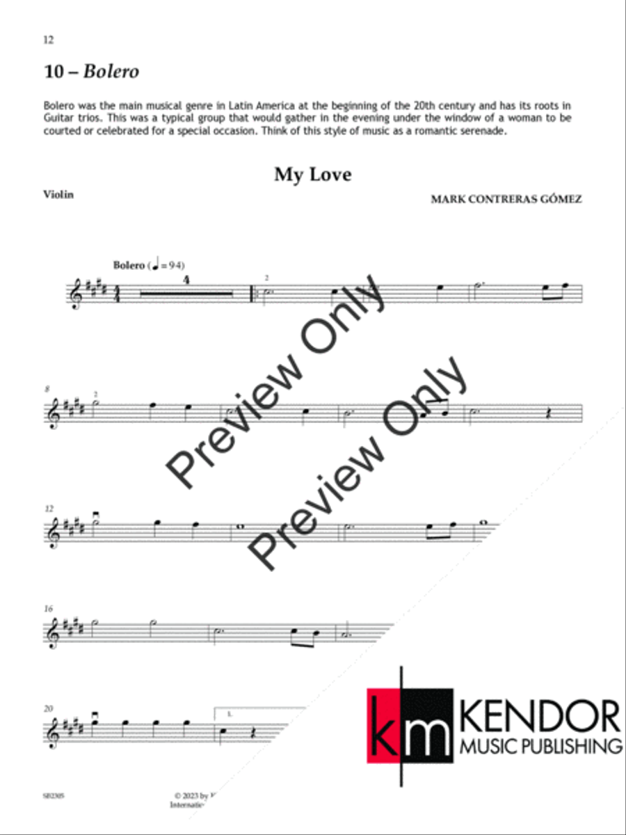 The Latin American String Collection Violin scores gallery preview page 13