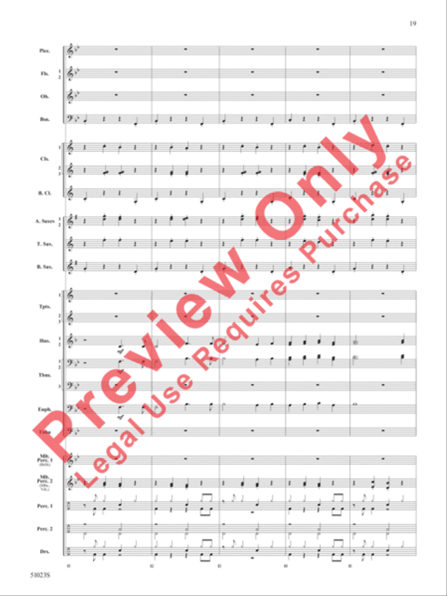 Walkin' Down Christmas Lane Concert Band scores gallery preview page 20
