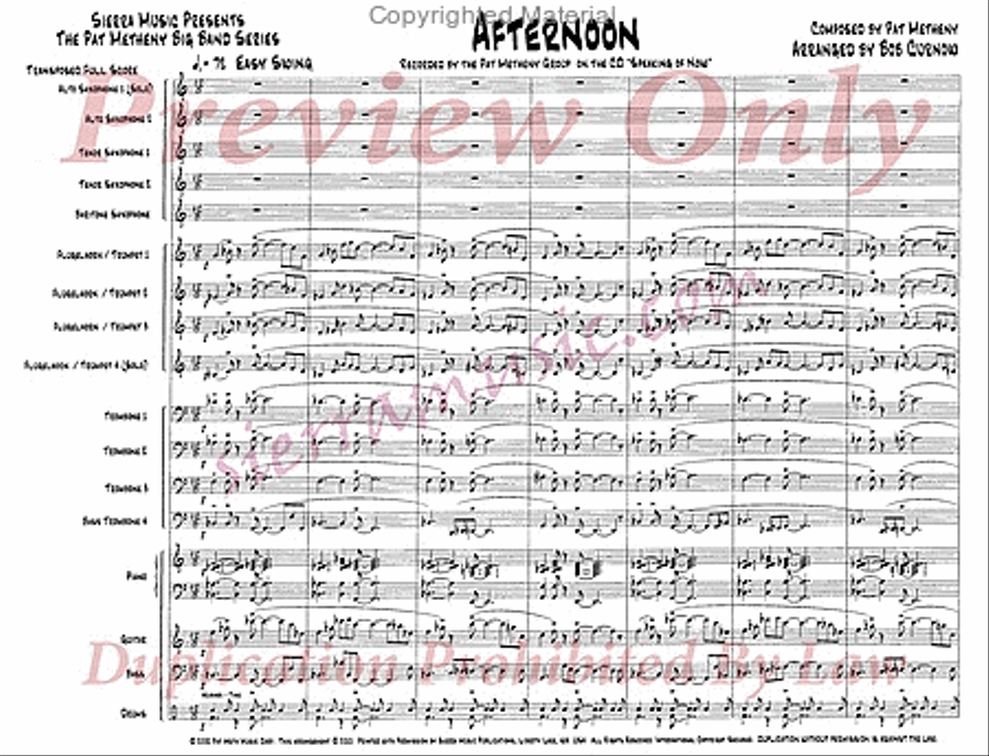 Afternoon Jazz Ensemble scores gallery preview page 2