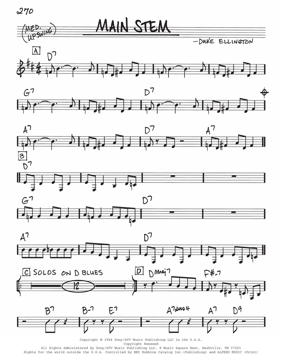 Main Stem Main Stem Piano scores gallery preview page 1