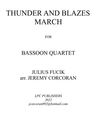 Book cover for Thunder and Blazes March for Bassoon Quartet