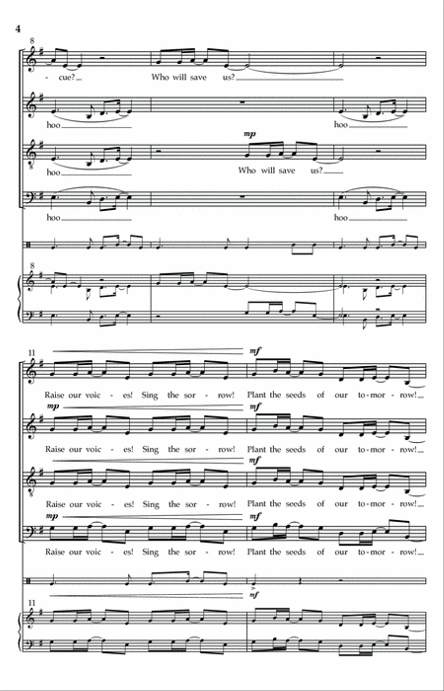 Hug A Tree and Kiss A Sparrow 4-Part scores gallery preview page 2