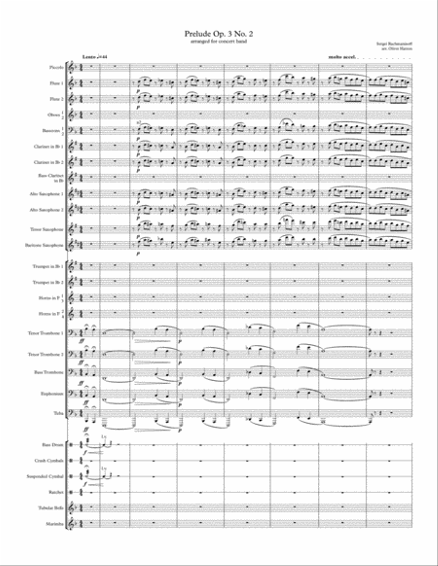 Rachmaninoff Prelude in C Sharp Minor (Wind/Concert Band) Concert Band scores gallery preview page 3