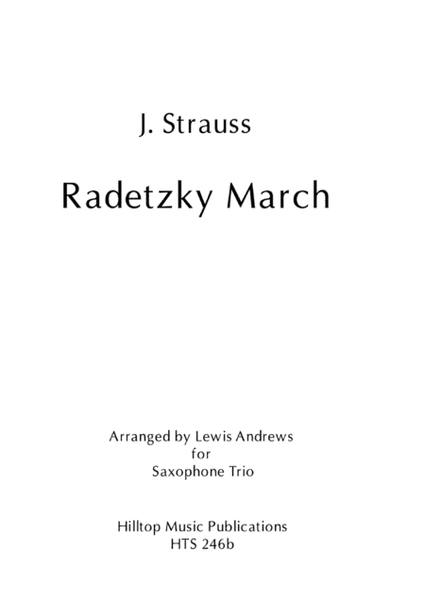 Radetsky March arr. Saxophone Trio image number null