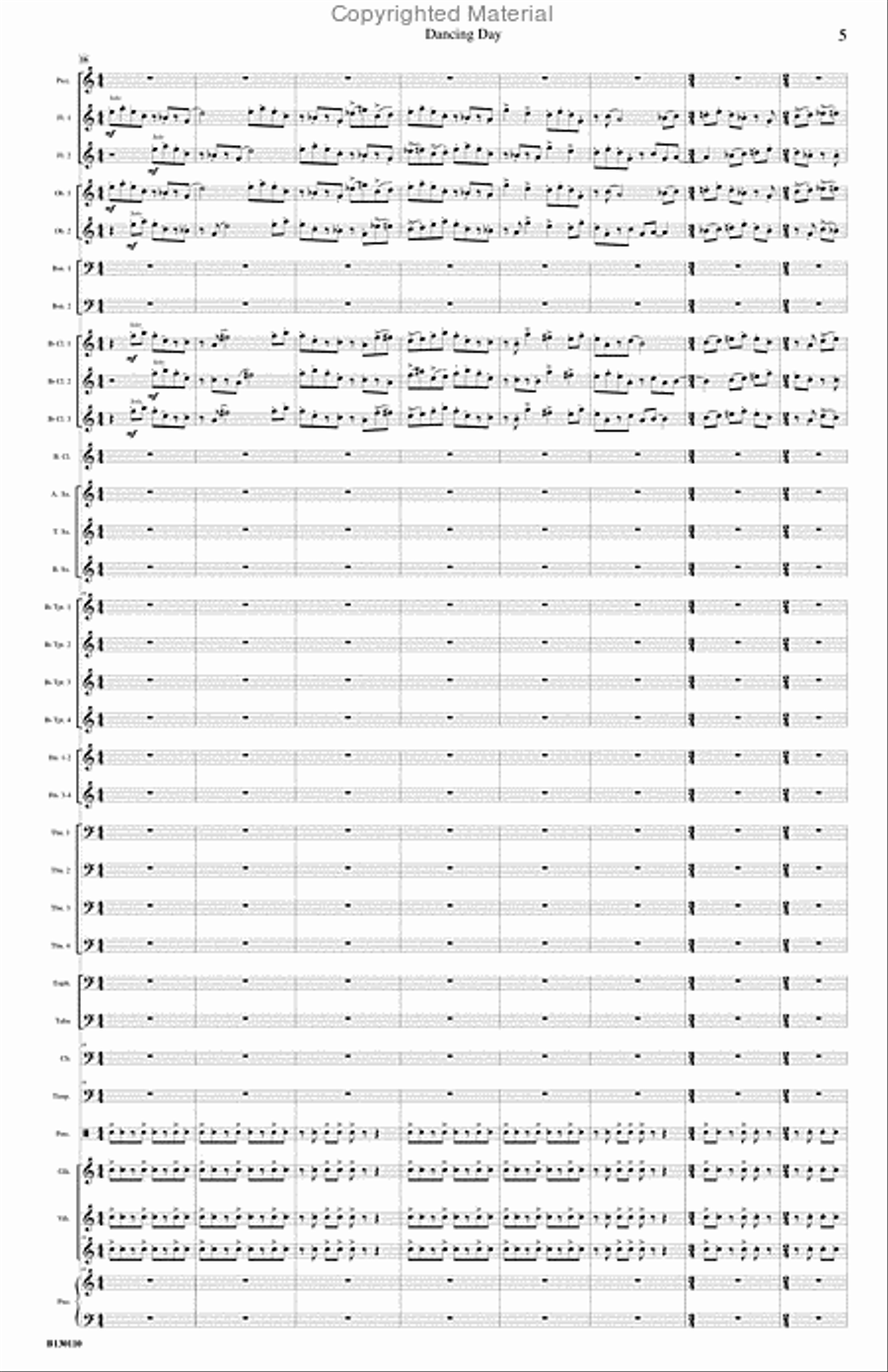 Dancing Day Concert Band scores gallery preview page 6
