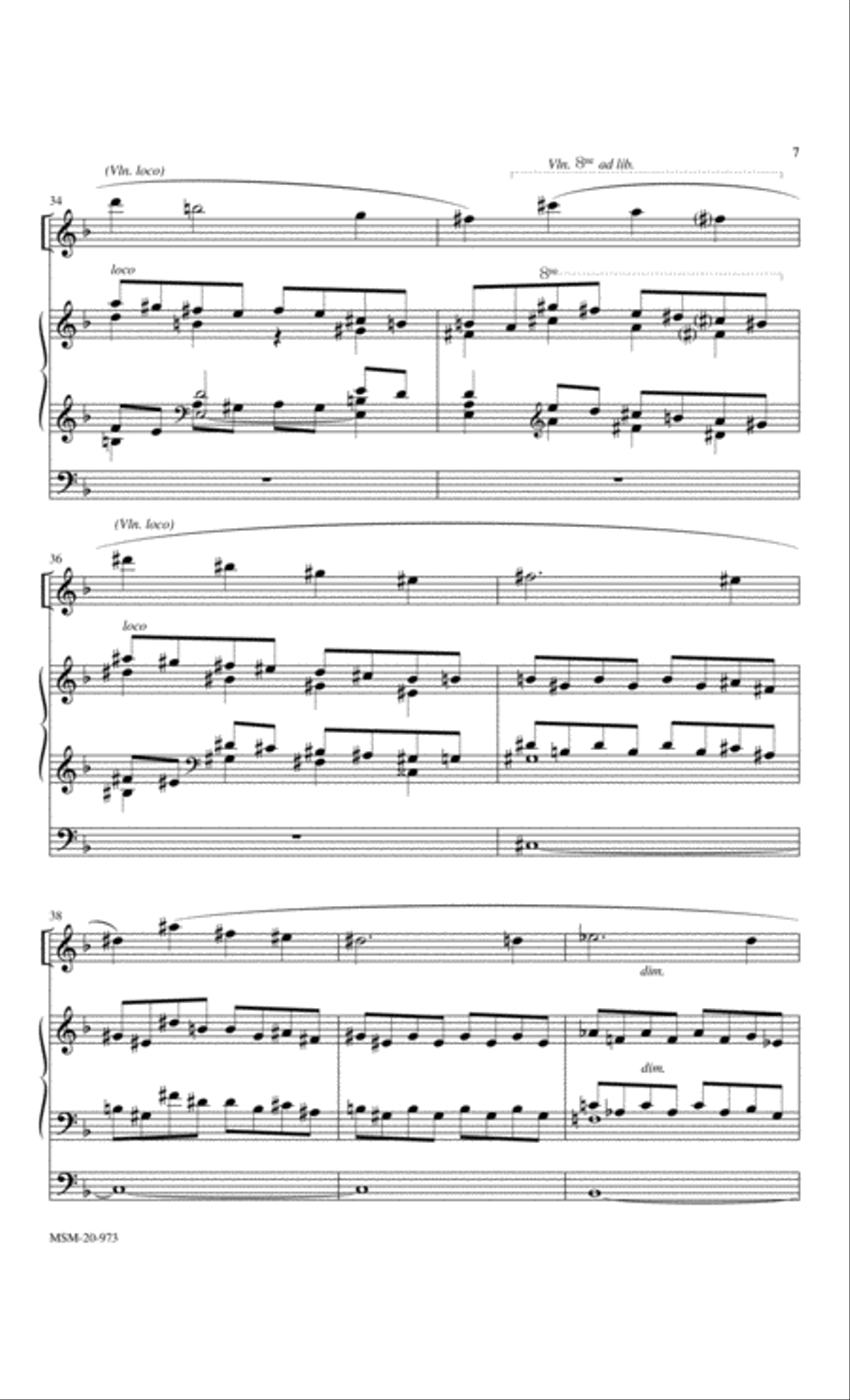 Prelude for Flute or Violin and Organ Flute scores gallery preview page 4