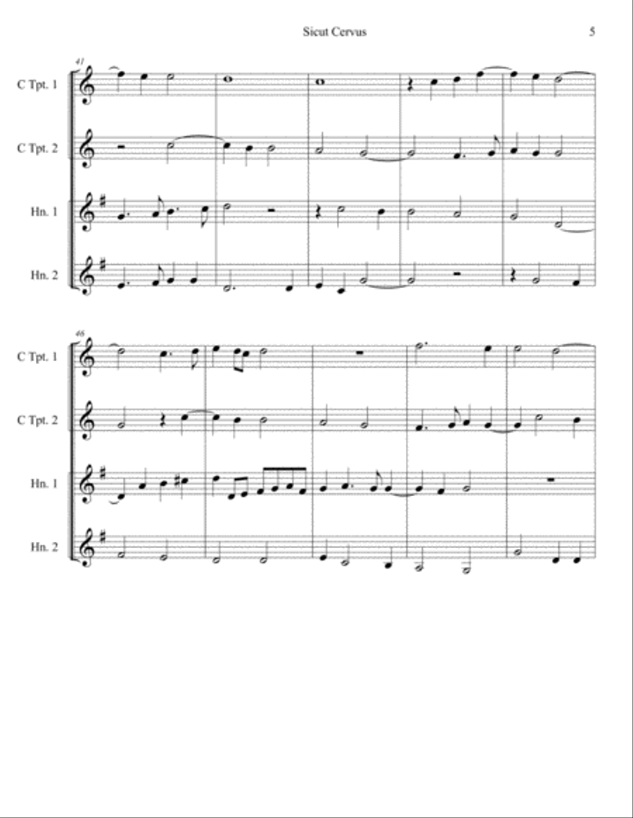 Sicut Cervus Sicut Cervus Brass Ensemble scores gallery preview page 6