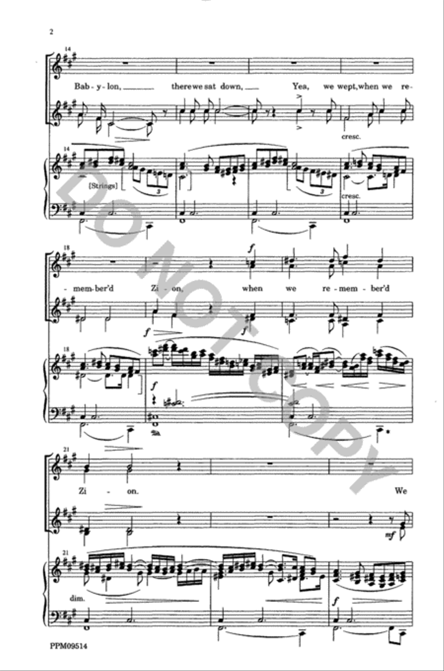 By the Rivers of Babylon SSAA scores gallery preview page 3