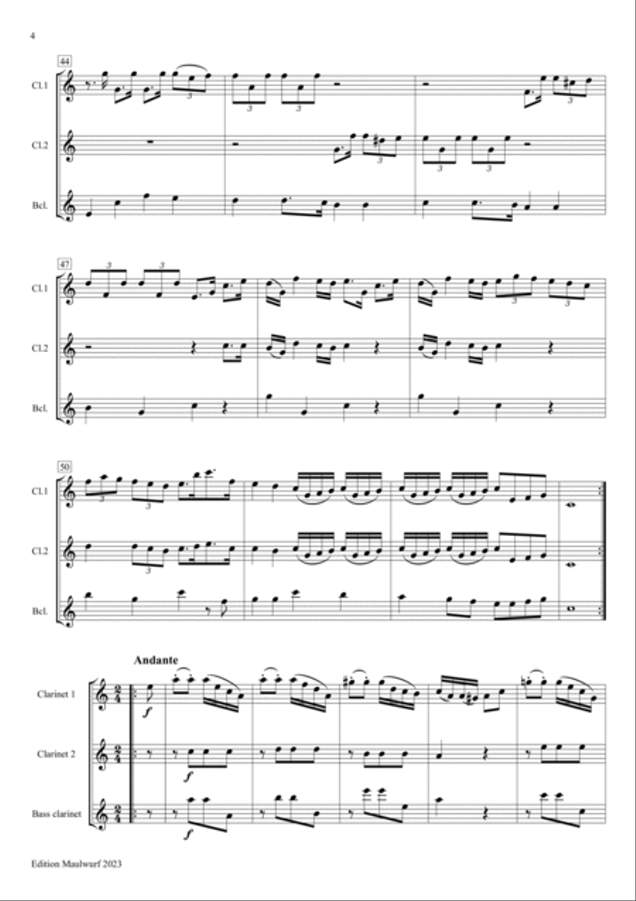 Sonata Sonata Clarinet Trio scores gallery preview page 6