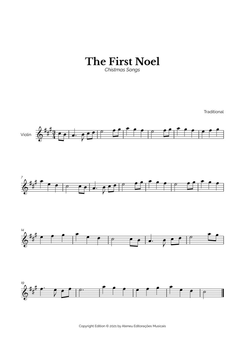 The First Noel for Easy Violin Solo image number null