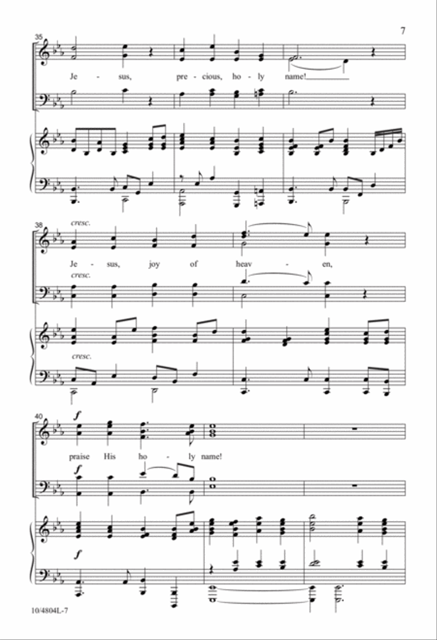 Take the Name of Jesus Take the Name of Jesus 4-Part scores gallery preview page 6