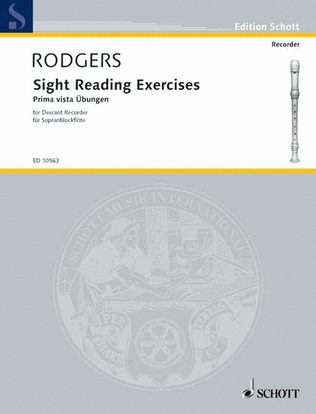Book cover for Sightreading Exercises for Recorder