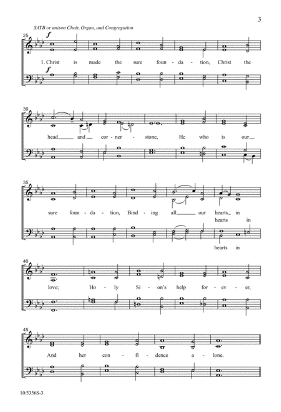 Christ Is Made the Sure Foundation 4-Part scores gallery preview page 3