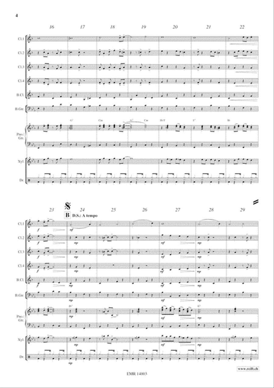 Christmas Swing Clarinet Quintet scores gallery preview page 5