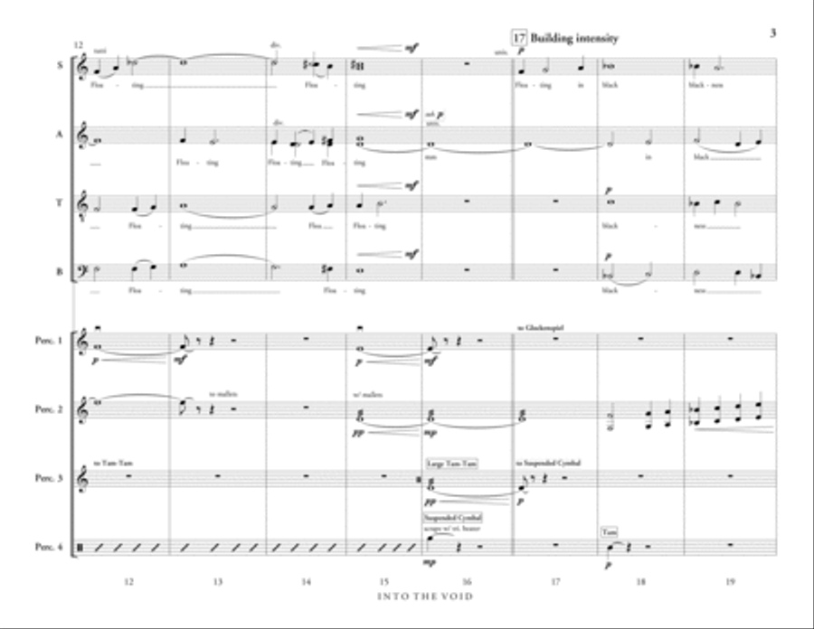 Into the Void (percussion ensemble) Choir scores gallery preview page 4