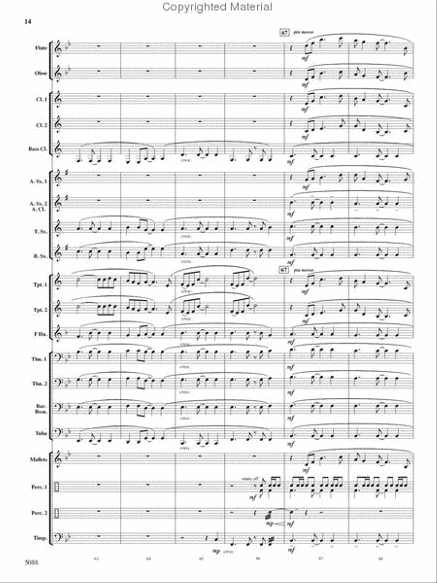 Stone Mountain Fantasy Stone Mountain Fantasy Concert Band scores gallery preview page 14