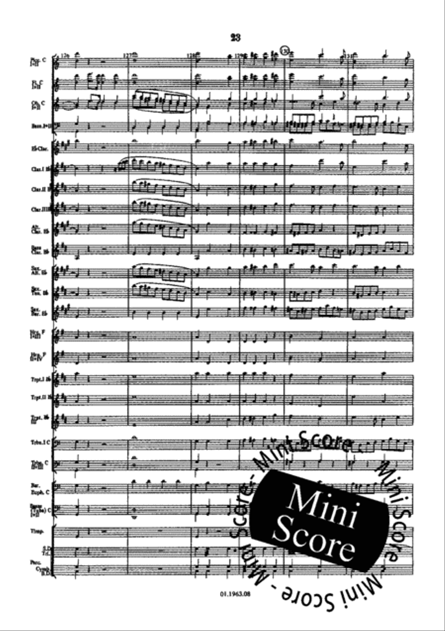 Ouverture Pour Orchestre Militaire Concert Band scores gallery preview page 29