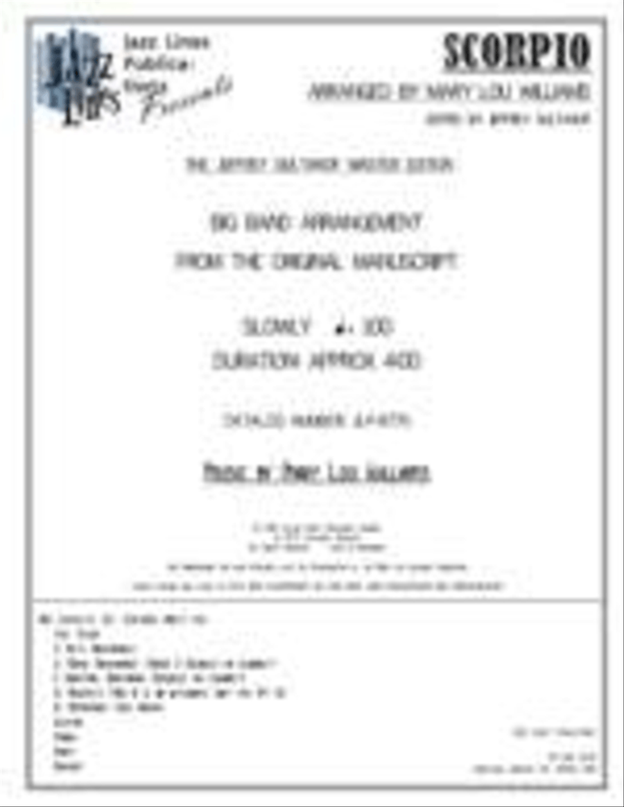 Scorpio Big Band scores gallery preview page 1