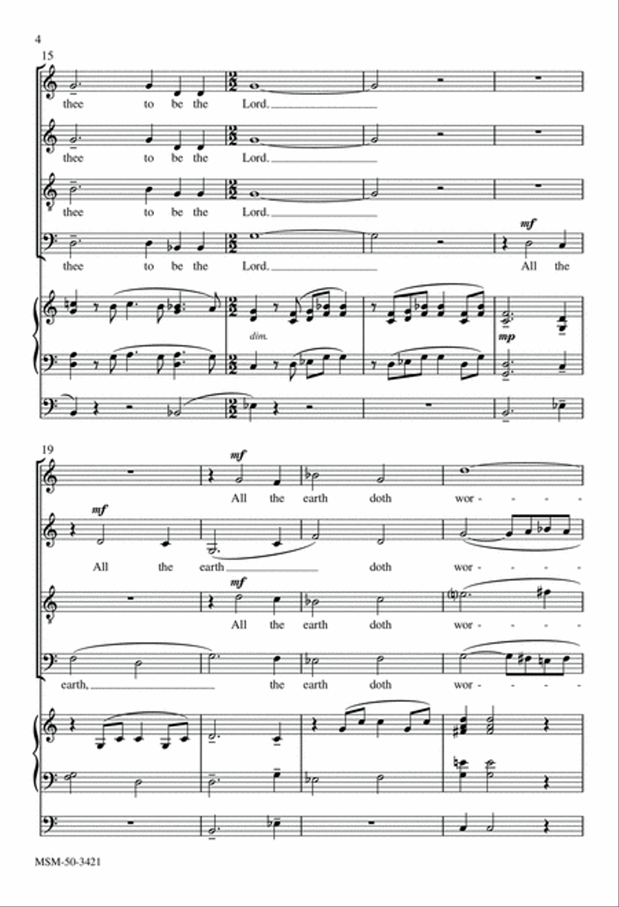 Te Deum Te Deum 4-Part scores gallery preview page 4