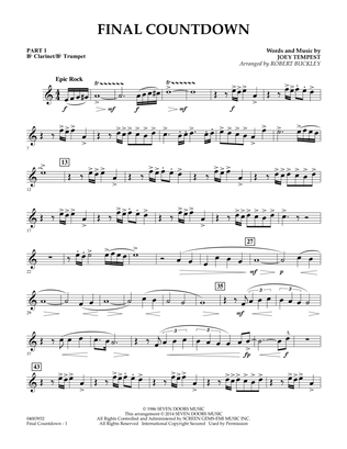 Final Countdown - Pt.1 - Bb Clarinet/Bb Trumpet
