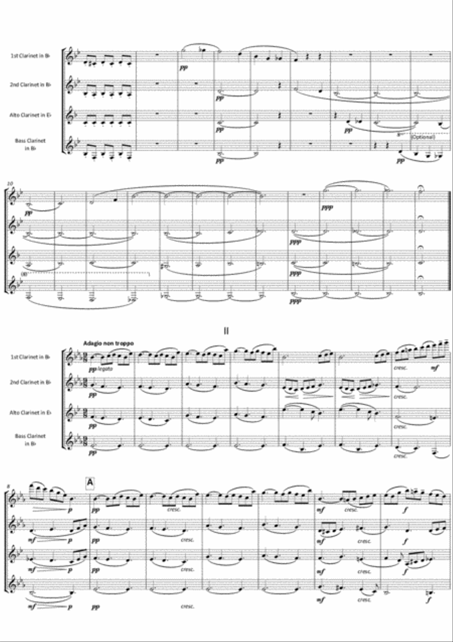 Quartet No. 3 Bass Clarinet scores gallery preview page 3