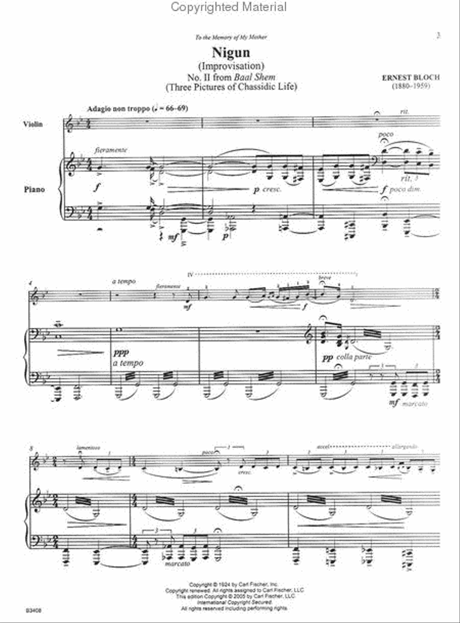 Nigun (Improvisation) Violin Solo scores gallery preview page 2