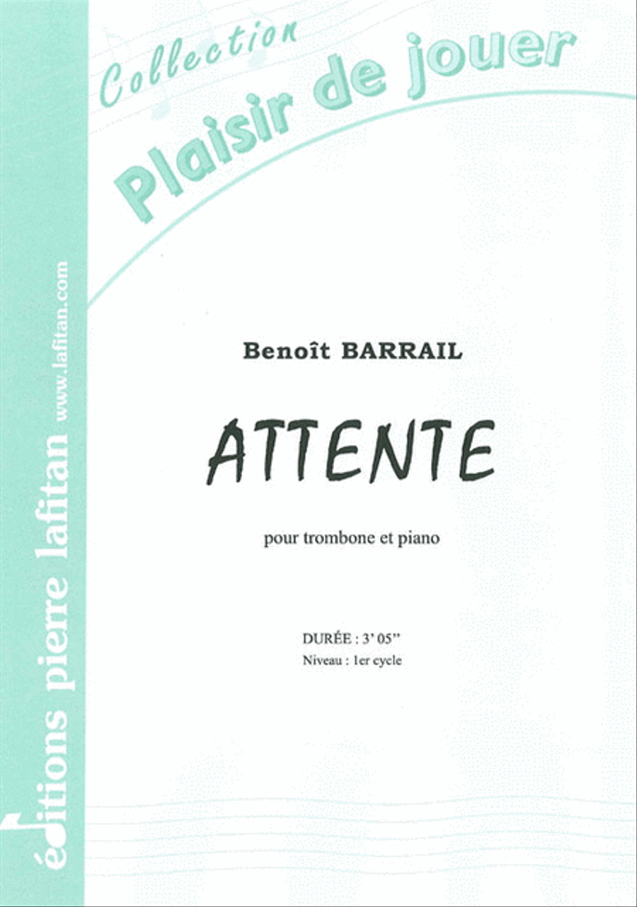Attente Piano Accompaniment scores gallery preview page 1