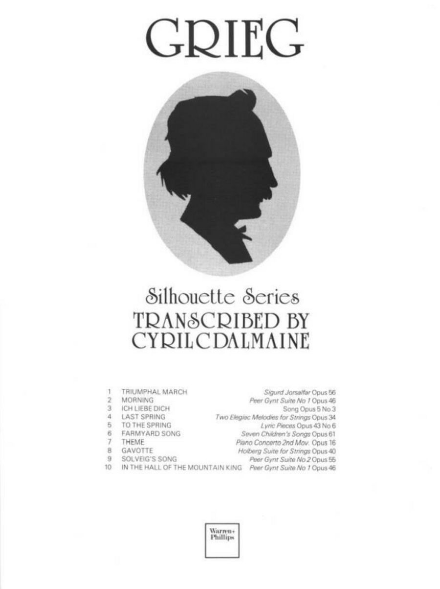 Grieg - Silhouette Series Piano Solo scores gallery preview page 1