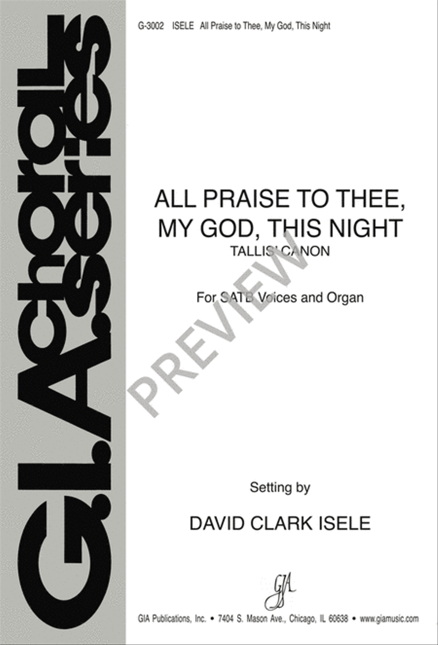 All Praise to Thee, My God, This Night 4-Part scores gallery preview page 2