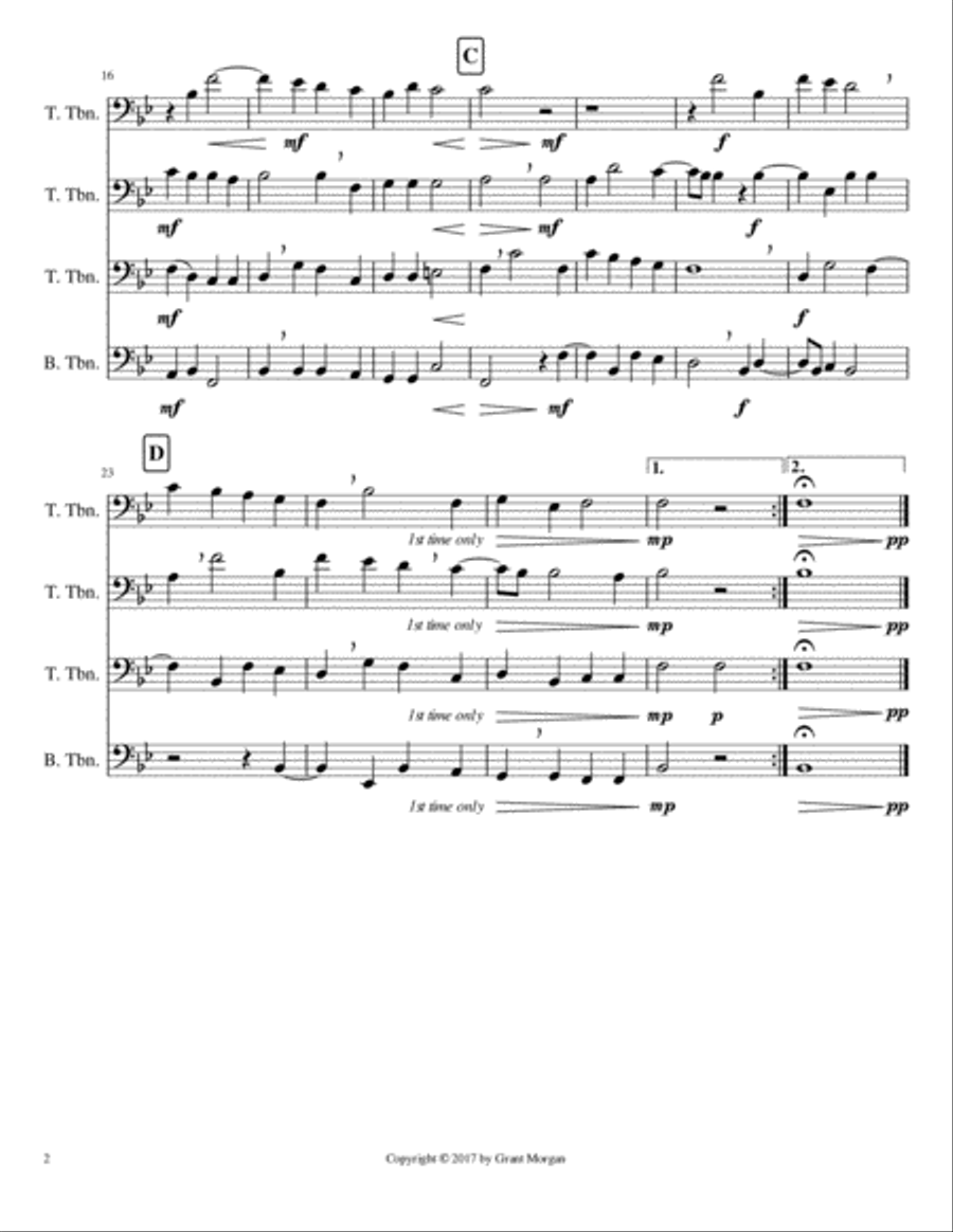 If Ye Love Me - Trombone Quartet Trombone Quartet scores gallery preview page 2