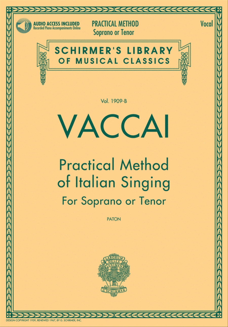 Practical Method of Italian Singing Voice Solo scores gallery preview page 1