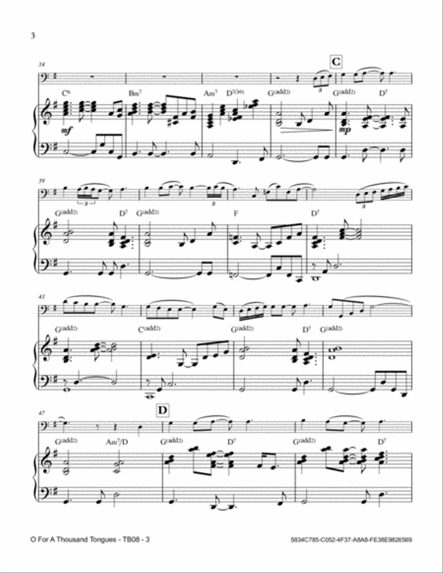 O For A Thousand Tongues O For A Thousand Tongues Piano scores gallery preview page 4