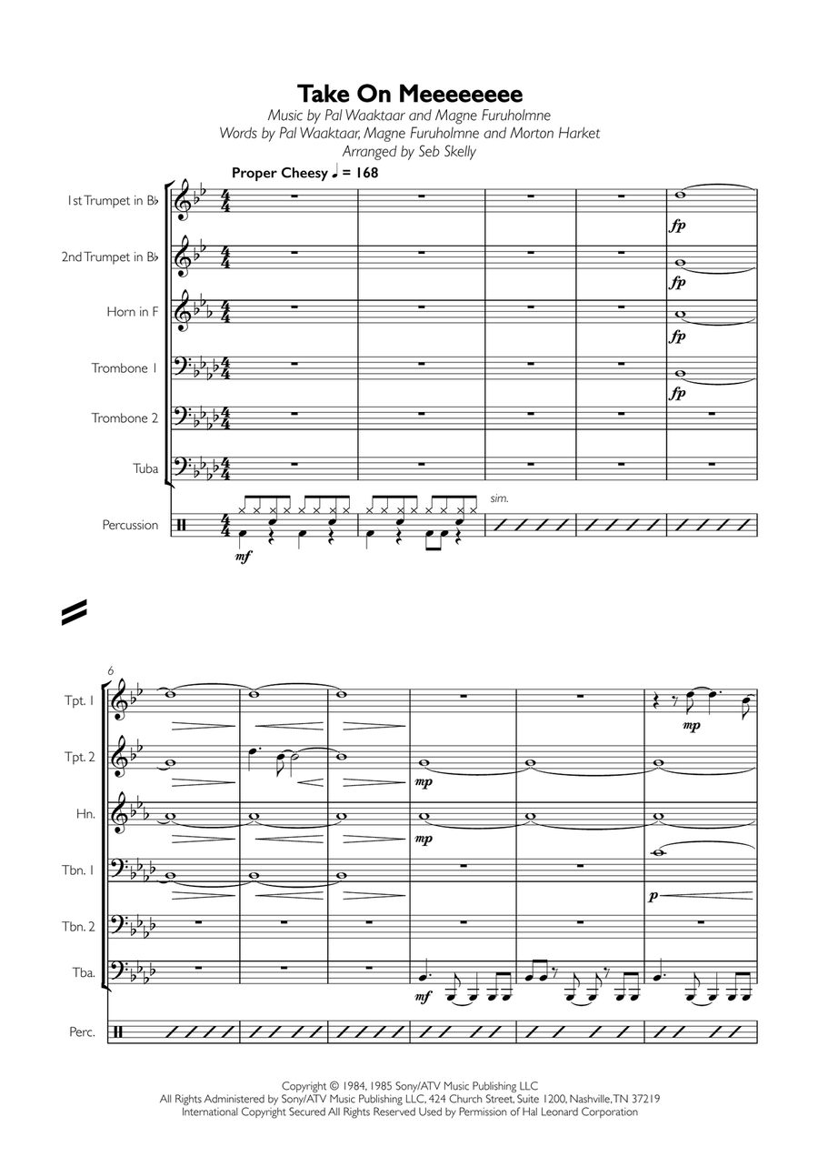 Take On Me Take On Me Chamber Orchestra scores gallery preview page 1