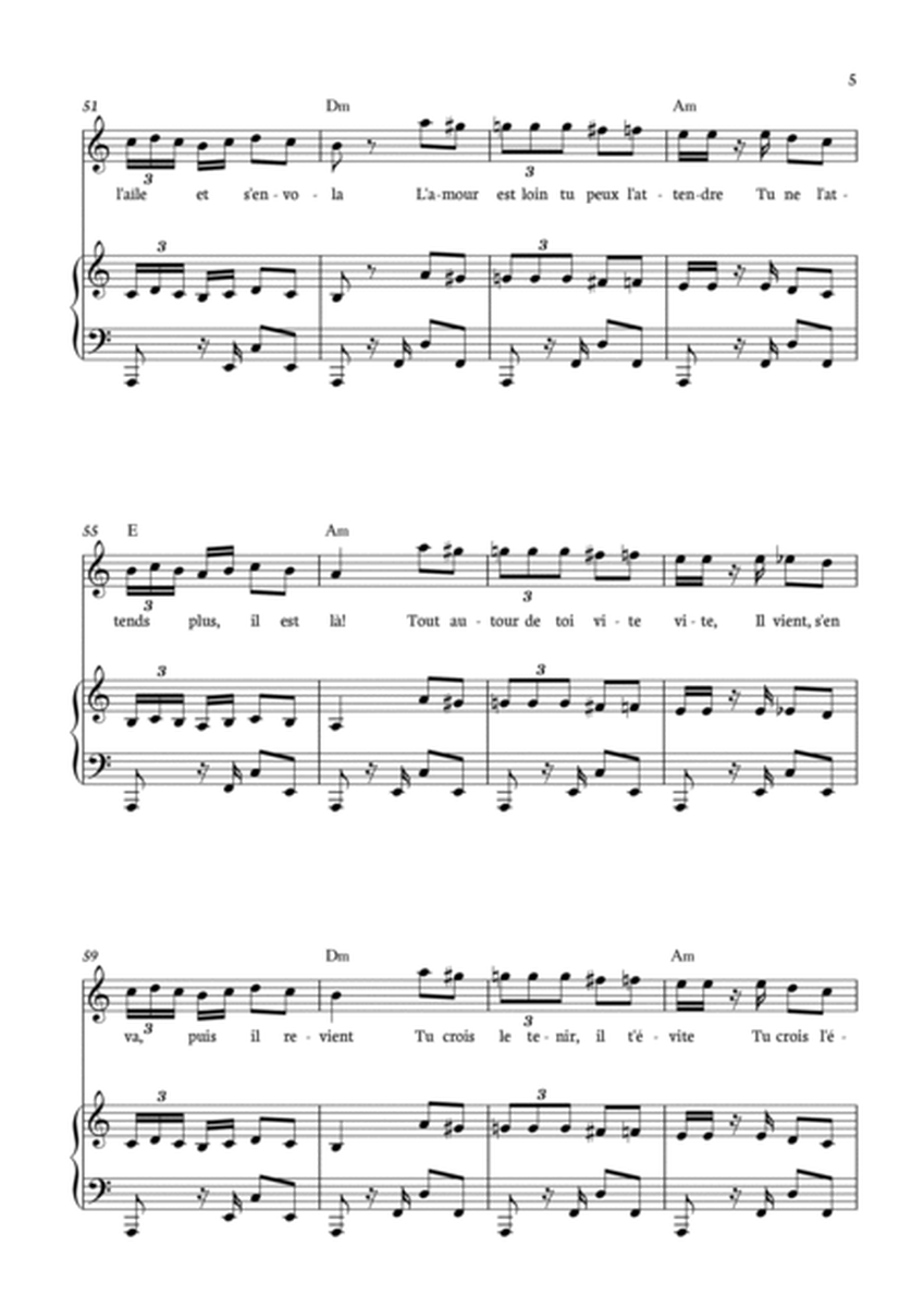 Habanera from Carmen for Oboe with piano and chords. image number null