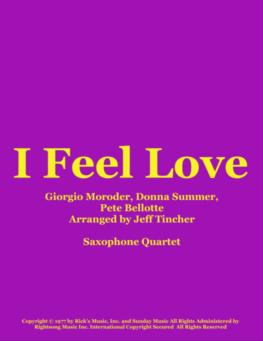 I Feel Love I Feel Love Woodwind Quartet scores gallery preview page 1