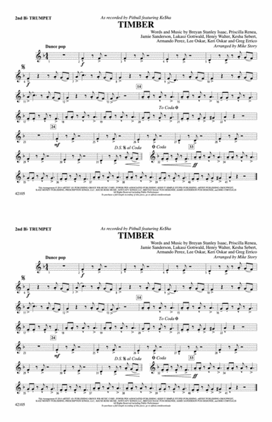 Timber: 2nd B-flat Trumpet