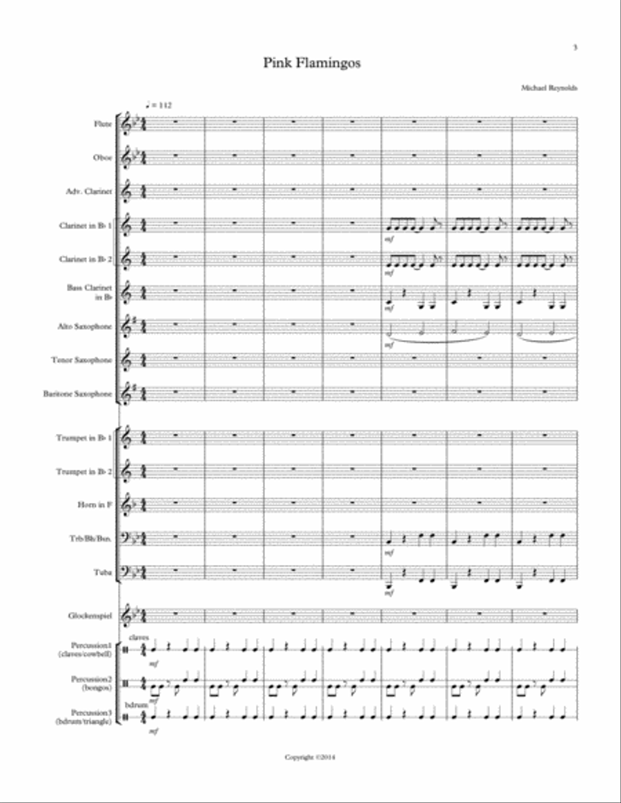 Pink Flamingos Concert Band scores gallery preview page 3