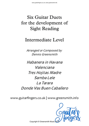 Six Guitar Duets for the development of Sight Reading Intermediate Level