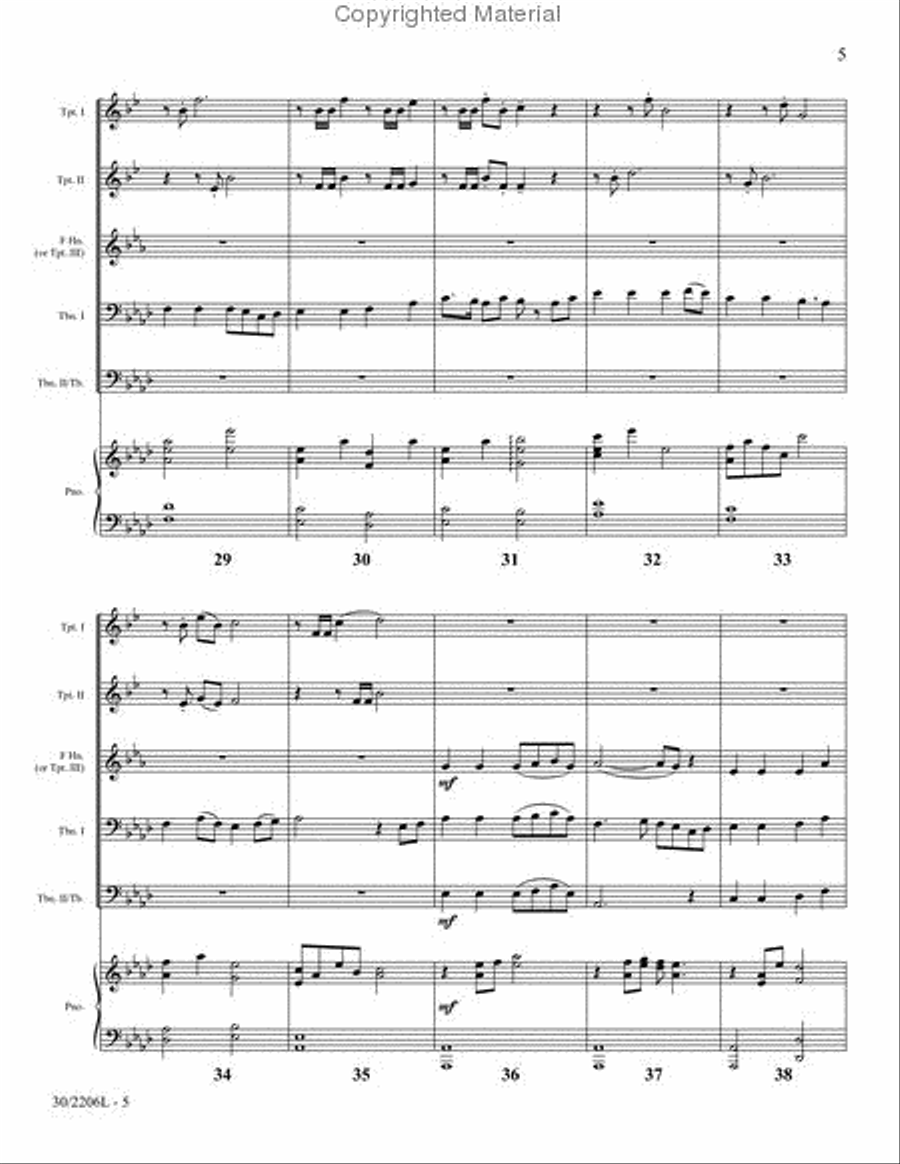 When I Can Read My Title Clear Brass Ensemble scores gallery preview page 6