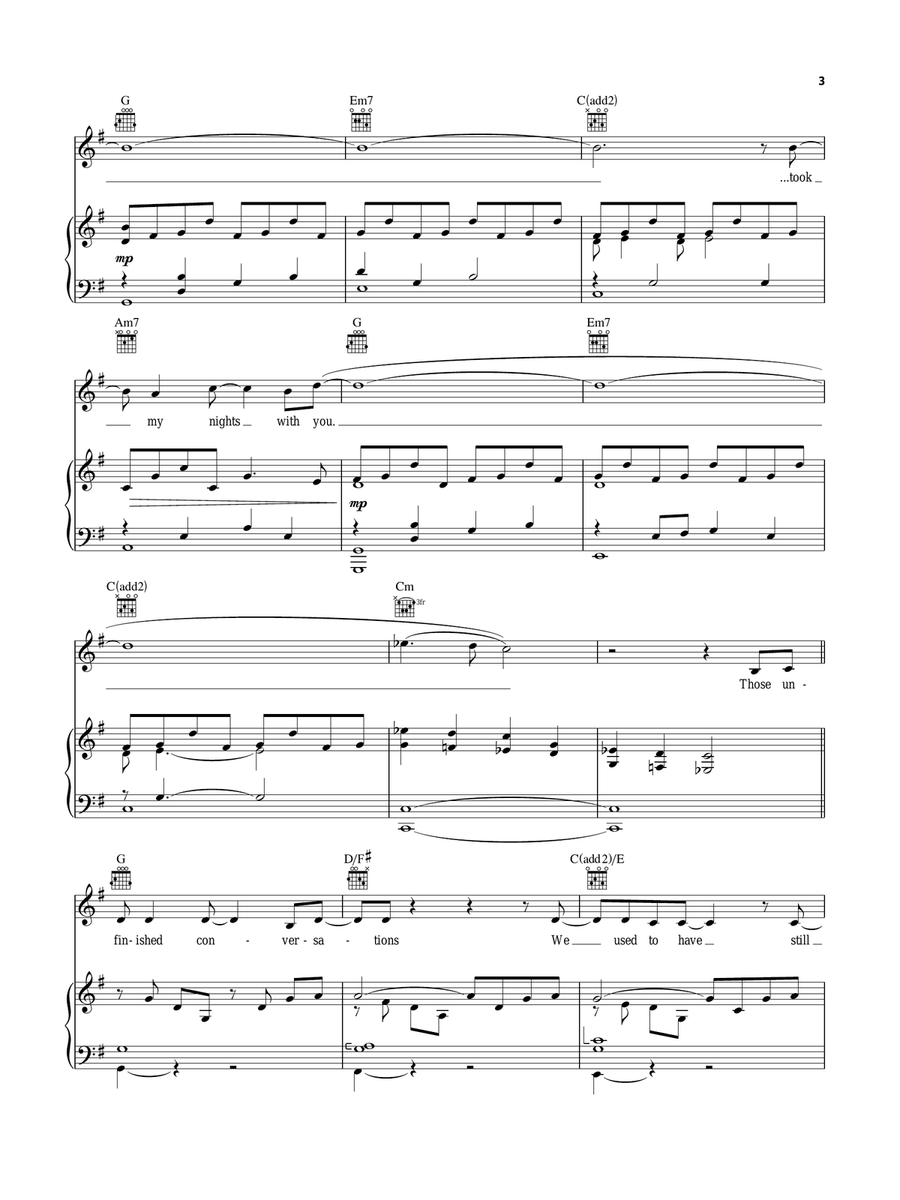 With You (from Ghost - The Musical) Piano, Vocal, Guitar scores gallery preview page 3