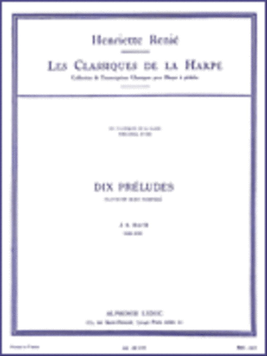 Dix Preludes – Les Classiques de la Harpe No. 12 Harp scores gallery preview page 1