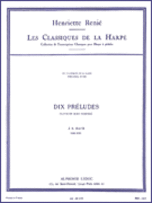 Book cover for Dix Preludes – Les Classiques de la Harpe No. 12
