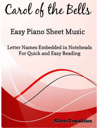 Book cover for Carol of the Bells Easy Piano Sheet Music 2nd Edition