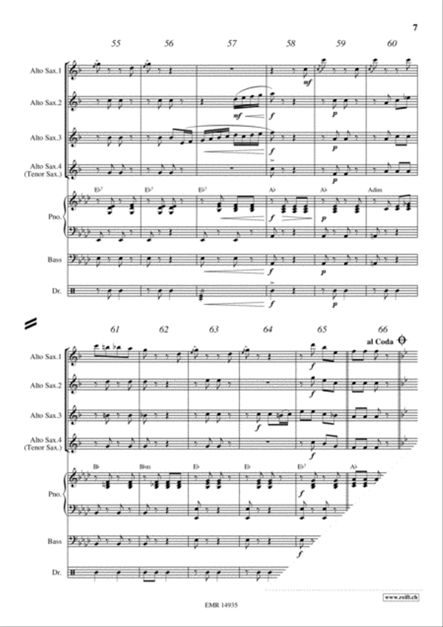 Tritsch-Tratsch Polka Alto Saxophone scores gallery preview page 7