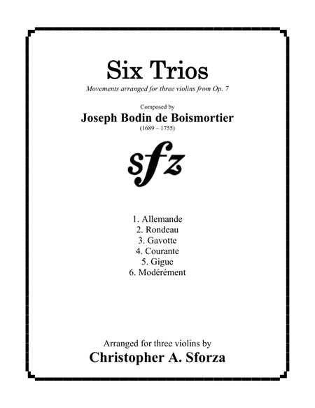 Six Violin Trios from Op. 7 image number null